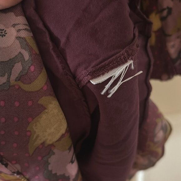 FREE PROPLE morning light purple floral satin mini dress 10 - Picture 11 of 14